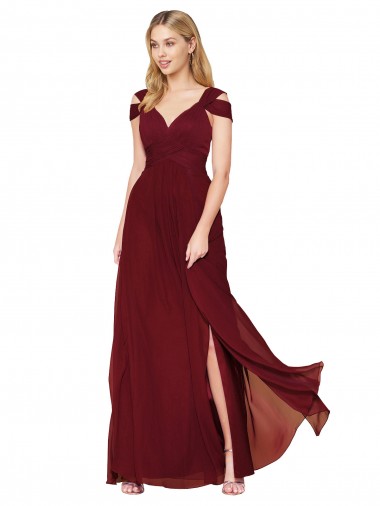 Burgundy High Neck Sleeveless A-Line Formal Evening Gown / Prom Dress / Bridesmaid Dress Edinburgh