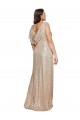 Gold V-Neck Sleeveless A-Line Black Tie Plus Size Evening Gown / Prom Dress / Bridesmaid Dress Edinburgh
